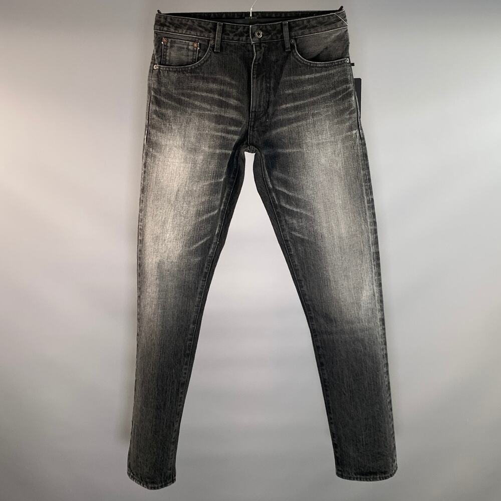 JAPAN BLUE Size 31 Black Light Grey JBAG1314 Faded Tapered Jeans